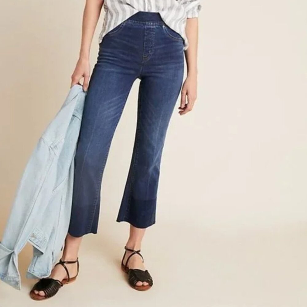 SPANX Cropped‎ Flare Denim Jeans Pants Size Large